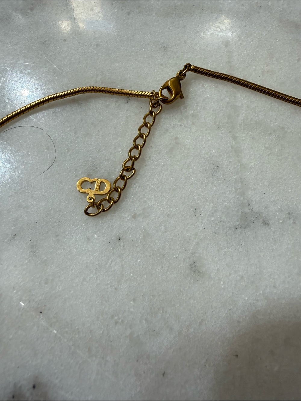 Dior Gold-tone Logo Necklace and Bracelet Set - Picture 6 of 15